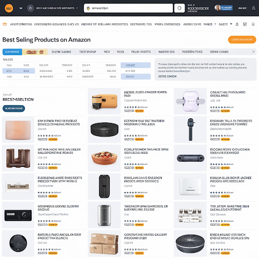 Showcasing amazon best selling products